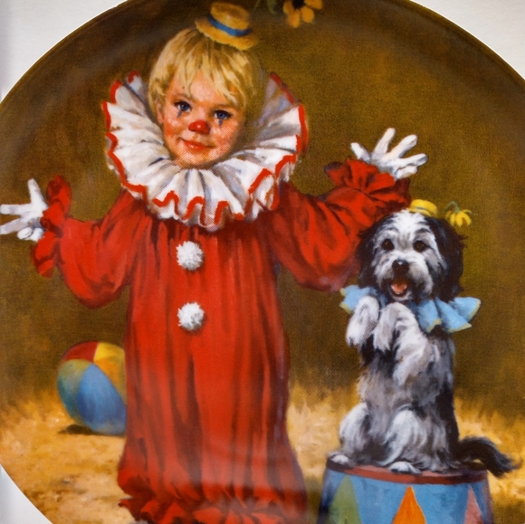 Signed 1982 Reco / Edwin Knowles Collectible Plate Tommy The Clown - McClelland - Picture 2 of 5